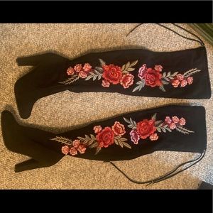 Black over the knee boots